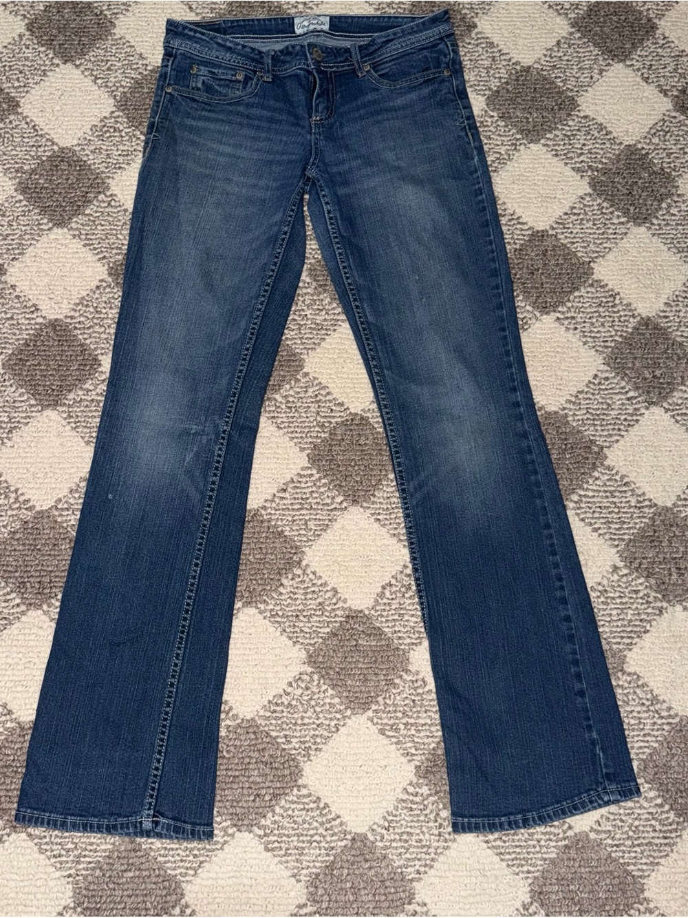 Aeropostale Women's Dark Blue Wide Leg Jeans